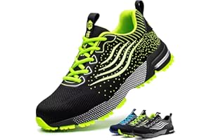 ISOOUS Obuwie Ochronne Męskie Damskie Obuwie Robocze ze Stalowy Nosek Oddychające Lekkie Sportowe Trampki Ochronne Antypoślizgowe ​Antyprzebiciowe