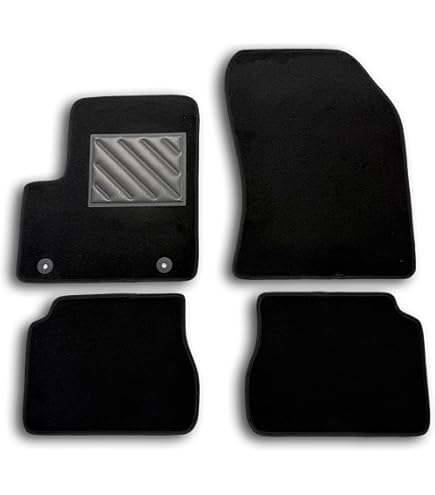 LOGO TAPIS DE SOL NOIR VELOURS SUR MESURE pour PEUGEOT 208 2012 - 2019 4pcs LOGO TAPIS DE SOL NOIR VELOURS SUR MESURE pour PEUGEOT 208 2012 - 2019 4pcs