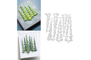 LIYIJIA 6pcs/Set Christmas Tree Metal Die Cuts, Pine Tree Plant Frame Stencils DIY Crafts Cards Cutting Dies Cuts for DIY Embossing Card Making Photo Decorative Paper Dies Scrapbooking