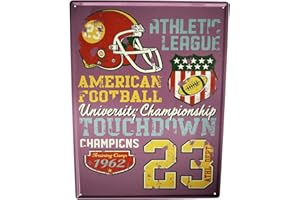 LEotiE SINCE 2004 Plaque en Métal Métallique Poster Mural tin Sign 40x30 cm Sport Football américain