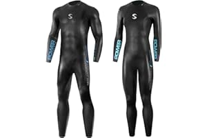 Synergy Triathlon Wetsuit 3/2mm - Volution Full Sleeve Smoothskin Neoprene for Open Water Swimming Ironman & USAT Approved