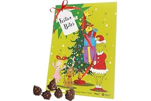 Christmas Chocolate Grinch Advent Calendar 2025 - Merry Grinchmas 24 day Christmas Countdown Calendar 40g with Topline Card. Milk Chocolate Advent Calendar for Kids, Secret Santa Gifts