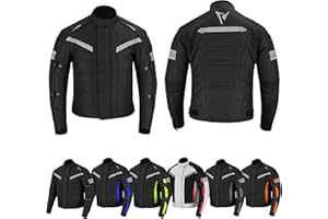 REXTEK Chaquetas de motocicleta Motociclista Impermeable Camisa de diseño de Engranajes Chaqueta cosida con remate para todo clima para hombres Adultos Niños Aprobado EN-17092
