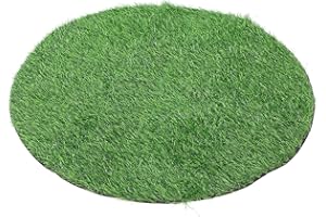 Kichvoe Grüner Kunstrasen Runder Innenteppich Und Läufer Schachtabdeckung Für Außendecks Terrassen Wohnmobile Tierzentren Fitnessstudios Sportbereiche Poolbereiche Landschaftsbau 80 cm