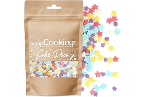 ScrapCooking - Décors Sucrés Étoiles Rainbow - Thème Arc-en-Ciel Multicolore - Décoration Pâtisserie, Desserts, Gâteaux, Biscuits, Cupcakes, Anniversaires - Cake Design - 7401
