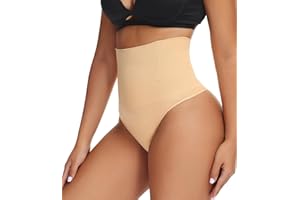 Reamphy Shapewear Damen Bauchweg Unterhose, Miederhose Tanga Unterwäsche String Miederslip Figurformende Hoher Taille Shaping Unterbauch Kontrolle Body Shaper für Frauen