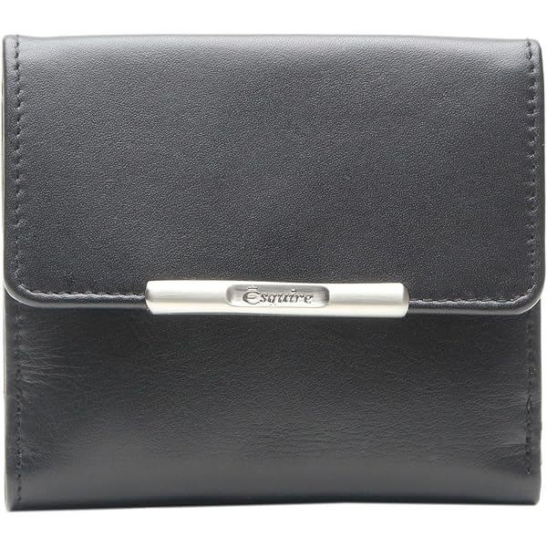 Esquire Portafoglio Viktoria In Pelle Con Protezione RFID - Pratico E Sicuro, 12 Cm (Blu Navy)