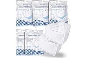 HALO PLUS FFP2 Face Mask, Disposable KN95 Respirator with/without Valve, Optimum 5 Layer Filtration for Daily Prevention & Protection