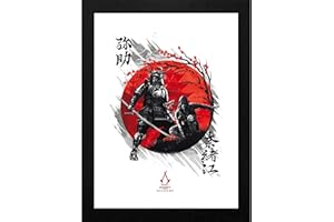 GB eye Assassin's Creed Shadows - Yasuke & Naoe Unisex Gerahmtes Bild schwarz/rot/weiß