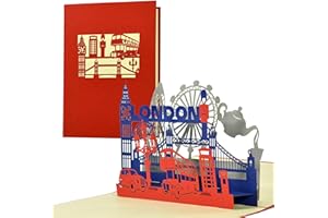 DIESE-KLAPPKARTEN A125AMZ Biglietto pop-up 3D per auguri, voucher di viaggio, ad es. per fine settimana a Londra, biglietto di compleanno per lui o per lei