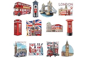 ELNX 12 imanes para frigorífico Londres | Souvenirs Regalos con monumentos británicos, Lugares emblemáticos de Inglaterra, imanes Decorativos para Cocina (Set A)