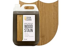 GRAIN GUARD Teinture pour bois | Pin Dénudé Antique | 5 litre | À base d'eau et à faible odeur | Écologique et non toxique | Teinture pour bois d'intérieur | Application facile | Séchage rapide