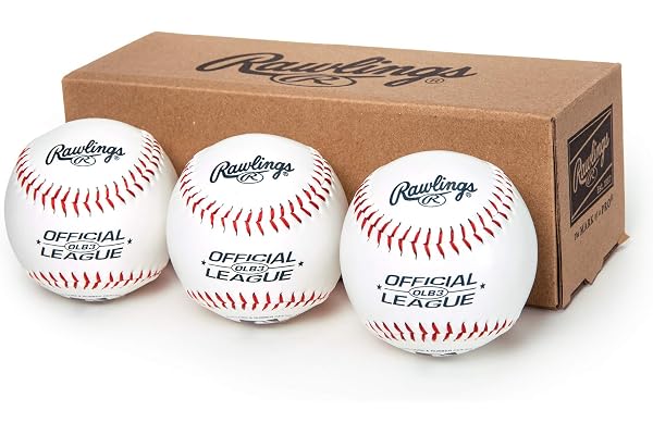 Rawlings Official League Recreational Grade Baseballs, OLB3 (Box of 3 or Bag of 12)