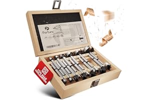 Fortura® Forstnerbohrer set Ø10-50mm / Holzbohrer/Forstnerbohrer/Holzbohrer set/Lochbohrer/Bohrer Holz/Fräsbohrer Holz/Forsterbohrerset/Topfbohrer