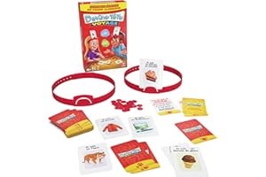 SPIN MASTER GAMES Devine Tête Voyage - Jeu de Société Famille - Bandeaux et Devinettes - Devinez L’Illustration De La Carte Qui Est sur Votre Tête - Jeu De Cartes - Version Française - Jouet Enfant 6 Ans et +