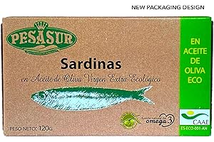 SolDiMar Pesasur Sardines in Organic Extra Virgin Olive Oil 120g (Pack of 5)
