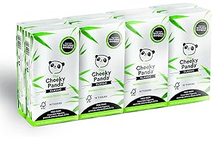 The Cheeky Panda Mouchoirs Paquet | 8 Paquets de 10 Mouchoirs en Bambou 3 Plis