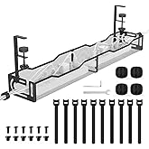 Under Desk Cable Management Tray White, long 1 pack