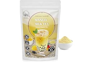 Mango Bubble Milk Tea Instant 3in1 Powder Mix - 1kg (33 Drinks) | For Boba Tea, Milkshake, Blended Frappe and Bakery | Authentic Taiwan Recipe | Zero Trans Fat, No Preservatives | By Moriyama Teahouse