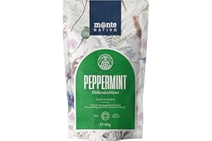 Peppermint Tea Monte Nativo (300g) - Mint Tea Gently Cut and Dried - Aromatic and 100% Pure and Natural Loose Leaf Herbal Infusion Without Additives - Healthy and relaxing