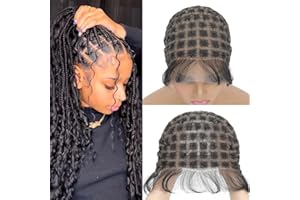 OTO BELLA Braided Wig Cap with Baby Hair for Crochet Braids - Glueless Double Full HD Lace Wig Cap for Black Women (107-Sections)