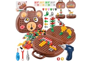 YAOZUP Creative Mosaic Puzzle Toy, Caja de Juguetes Montessori con Taladro, Caja Mágica de Juguetes Montessori, Regalo Juguetes Montessori para Niña Niño 3 4 5 Años