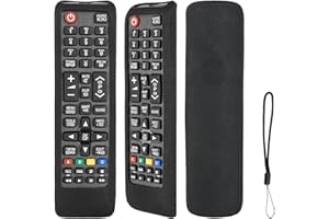 CTRLBETTER Custodia Telecomando in Silicone Compatibile Con Samsung BN59-01175N BN59-01268D AA59-00786A BN59-01175Q BN59-01175P BN59-01189A TV Telecomando Copertura Protettiva Antiurto Con un Cordino(Nero)