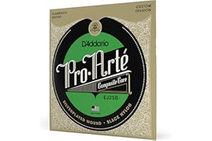 D'Addario EJ25B Pro-Arte Composite Flamenco Guitar Strings - Black Nylon, 4.8 in*4.8 in*1.0 in