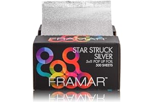 ‎FRAMAR FRAMAR Silber Strähnenfolie Für Friseur - Alufolie Friseur, Alufolie Für Strähnen Set, Haarfolie, Strähnchenfolie, Friseur Folie Strähnen, Strähnchen Folie, Aluminiumfolie, Strähnenpapier – 500 Blatt
