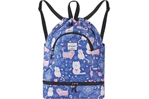 HAWEE Sportivo Zaino con Coulisse Grande Impermeabile Borsa da Palestra Sacca con Tasca Interna Unisex per Vita Quotidiana Scuola Sport All'Aperto Tempo Yoga Libero Spiaggia Nuoto