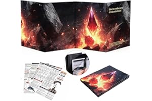 Haxtec DND DM Screen, Dungeons and Dragons Master Screen, Four-Panel with Magnetic Pockets DM Screen for Board Games Masters, TTRPG Accessories D&D Gifts for DM Dungeons Masters
