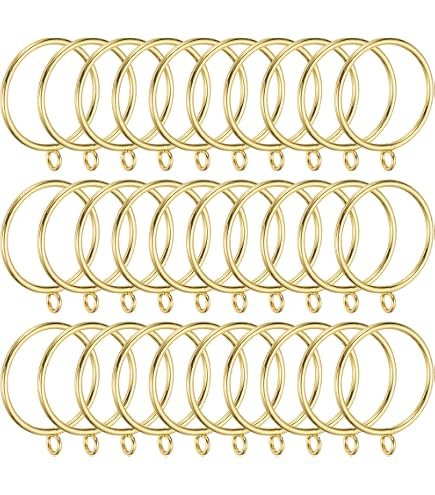 42 pièces d'anneaux de rideaux, anneaux à œillets coulissants en métal de 1,5 pouce pour rideaux et draperies - Anneaux de suspension pour rideaux et tringles, convient pour une tringle jusqu'à 1 42 pièces d'anneaux de rideaux, anneaux à œillets coulissants en métal de 1,5 pouce pour rideaux et draperies - Anneaux de suspension pour rideaux et tringles, convient pour une tringle jusqu'à 1