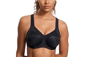 SYROKAN Femme Soutien-Gorge de Sport à Armature Grand Maintien Dos Nageur