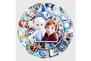 TRUSTKK Lot de 50 autocollants La Reine des Neiges en vinyle imperméables, faciles à appliquer et à enlever