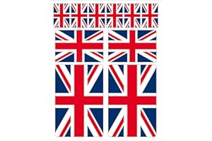 GENERISCH 10 Stück Flaggen Aufkleber Großbritannien Set England | Sticker Great Britain Autoaufkleber