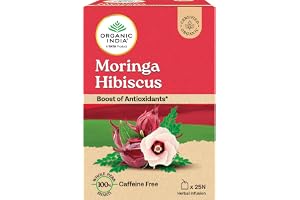 ORGANIC INDIA Moringa Hibiscus 25 Tea bags (Pack of 1)