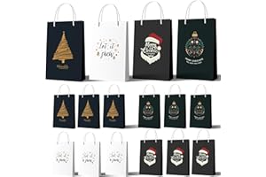HAPPYMAS 12 XXL Weihnachtstaschen Geschenktaschen Geschenktüten für Weihnachten: Weihnachtstüten ideal für Geschenkverpackungen für Geschenke
