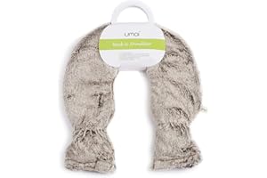 UMOI Bouillotte PVC de qualité supérieure pour le cou et les épaules, housse en polaire souple avec doublure supplémentaire, 2 litres, fermeture velcro, certifié BS1970:2012 - nouveau modèle (marron)