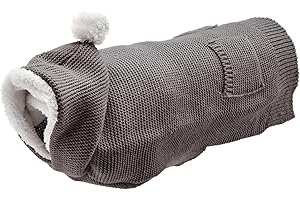 HUNTER RÖGLA sweter dla psa, sweter z dzianiny, miękki, z kapturem, 40, szary