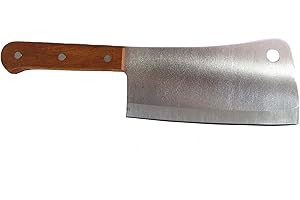 RUKAUF Hachette de cuisine Hachoir à viande env. 400 g avec manche en bois env. 28 cm de long