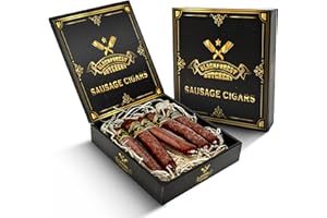 Blackforest Butchery - Wurst Sticks aus Edelsalami 5 Stk. – Geräucherte Salami-Sticks in schöner Geschenkbox – Würste einzeln verpackt – Hochwertige Salami Sticks - Verpackung mit Magnetverschluss