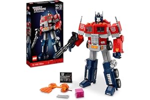 LEGO Icons Optimus Prime - Modèle 2-en-1 Kit de Construction pour Loisirs Créatifs Adultes - Figurine Autobot Robot de Transformers - Maquette Camion à Construire - Idée Cadeau pour Adultes 10302