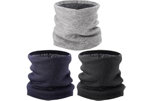 GSrenyu 3 Pack Neck Warmer Women,Comfy Double-Layer Warm Fleece Snoods for Women Men,Light-colored Thick Windproof Elastic Winter Neck Warmer for Cycling Skiing Outdoor