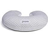 Dilamababy Cuscino Allattamento con 2 Federe 100% Cotone Oeko-Tex Lavabile e Sfoderabile. Versatile Cuscino per Allattamento 