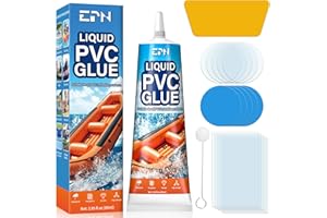 EPN Air Mattress Patch Kit, Waterproof Vinyl Pool Liner Patch Kit, Inflatable Patch Repair for Inflatables, Air Mattress, Swimming Pool, Hot Tub, PVC Boat, Raft, Kayak (80 ML)