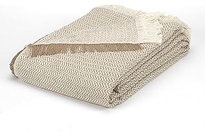 GAMUSI Plaid sofá Colcha Multiusos para sofás Cama cubresofá Manta Suave algodón Arias Beige 130x180 cm