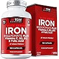 Gentle Iron Capsules 18mg Iron Complex with Vitamin C, B12, B2 & Folic Acid - Iron Supplement for Women & Men - 180 Small High Strength Capsules - 6 Month Supply - UK Formulated - Vegan Friendly