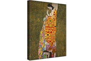 PICANOVA – Gustav Klimt Hope II 30x40cm – Premium Canvas Art Print – Canvas Print Wall Art Decor Picture Stretched on Wooden Frame as Gallery Artwork
