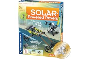 Thames & Kosmos , 550030, Solar Powered Rovers, Stem Experiment Kit, 5 in 1 Models, Durable Ultralight Wooden Frame, Ages 8+