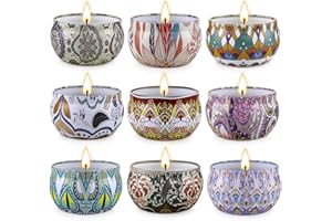 CREASHINE Candles Gifts 9 Pack Candle Gift Sets for Women Birthday Aromatherapy Candles for Mother Scented Soy Wax Natural,Thank You Gift Candles for Home